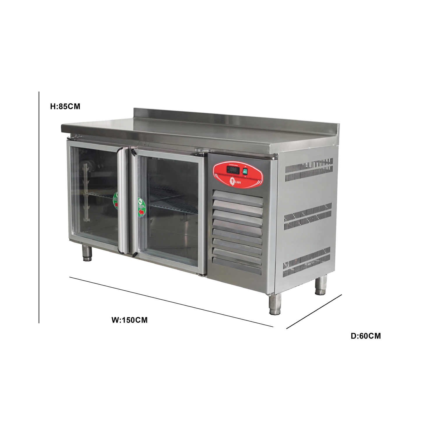 3 Glass Counter Type Refrigerator (-2+8)