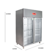 2 Glass Door Vertical Type Refrigerator (-2+8)
