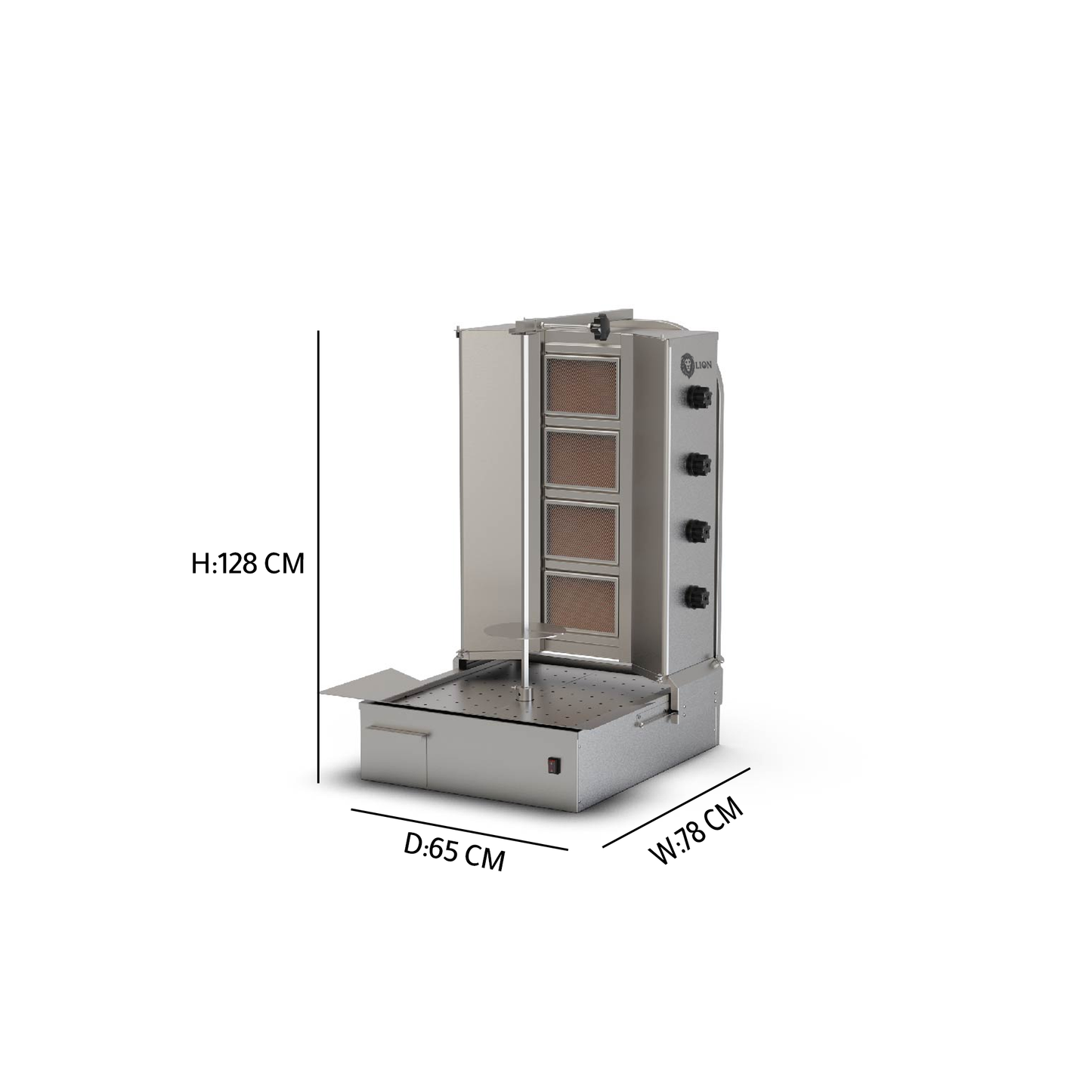 Shawarma Machine, Gas (8 Bottom Motor Arabian Type)