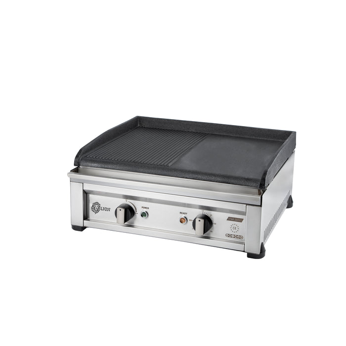 Star Serie 50 cm Half-Ribbed Casting Grill with Electric