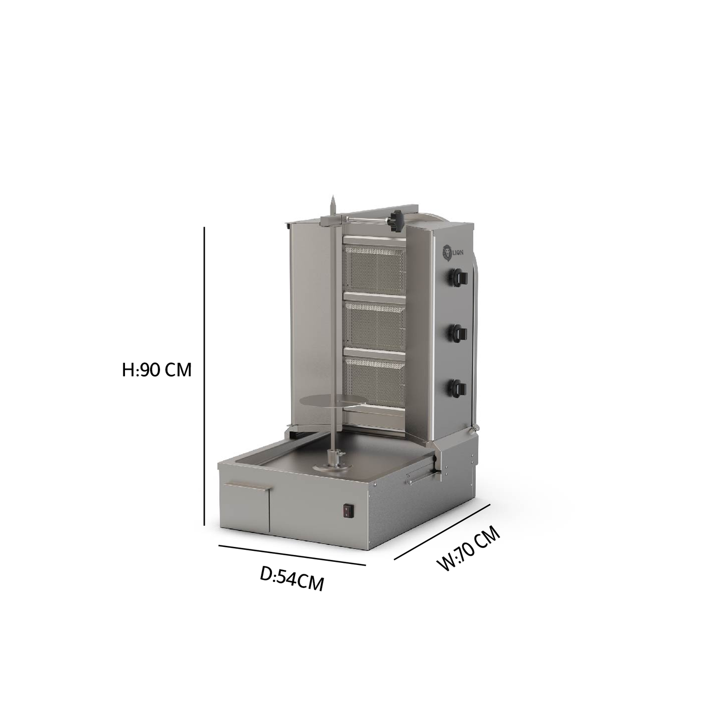 Shawarma-Maschine, Gas (3-Boden-Motor)