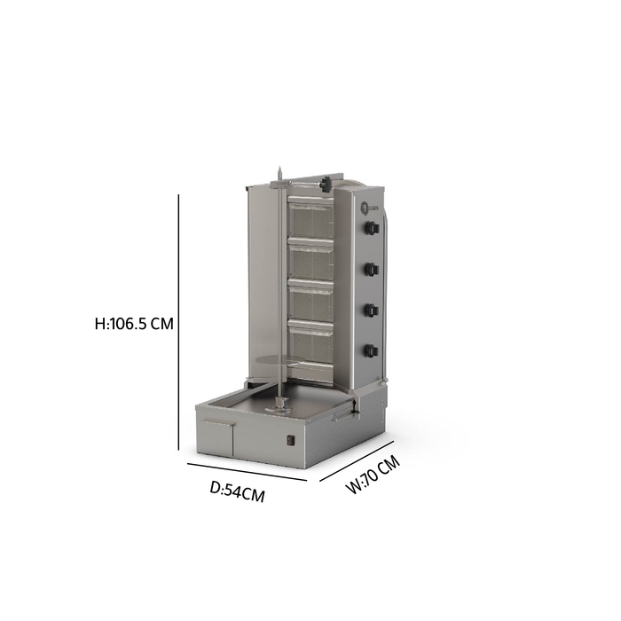 Shawarma Machine, Gas (4 Bottom Motor)