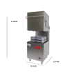 Guillotine-Type Dishwasher Machine