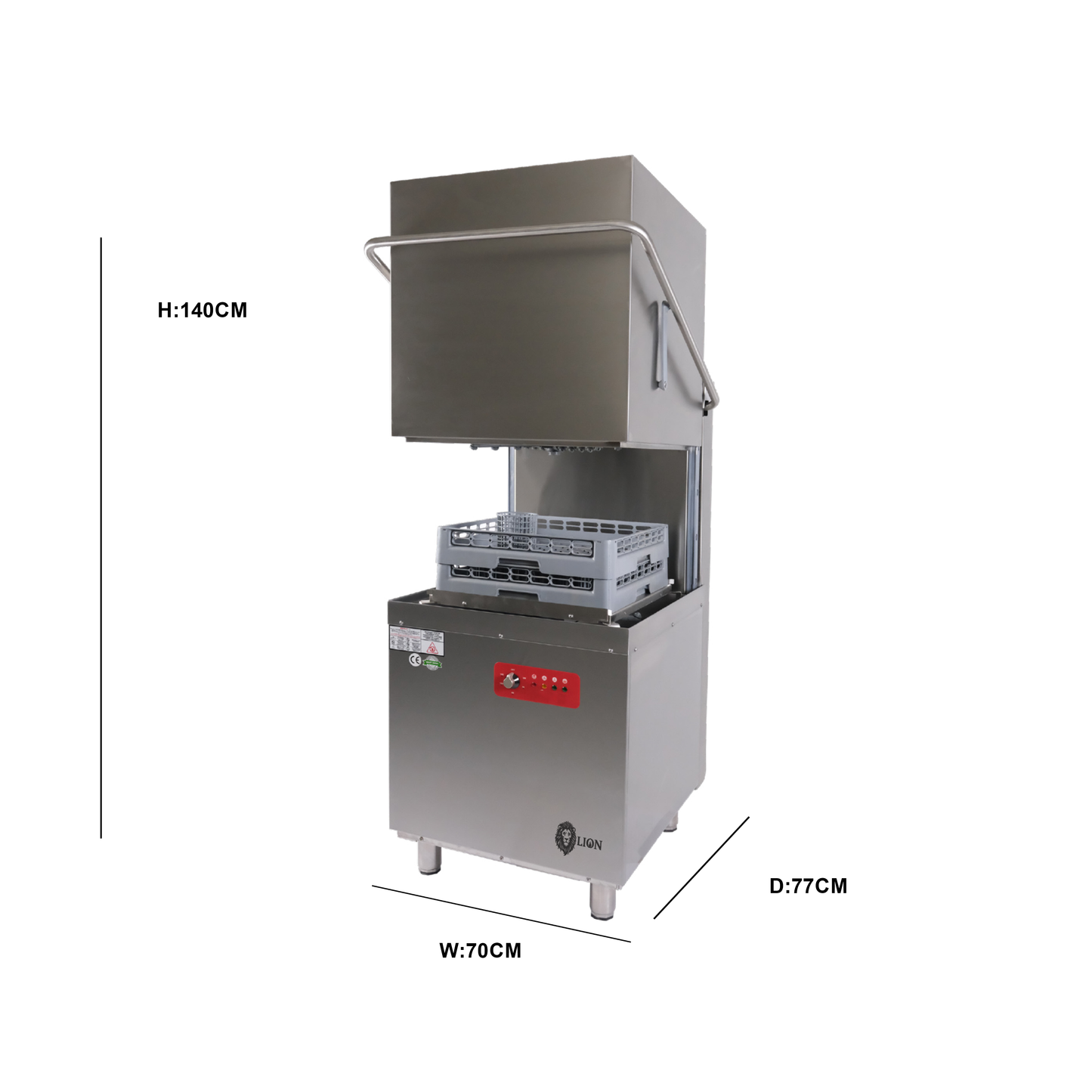 Guillotine-Type Dishwasher Machine