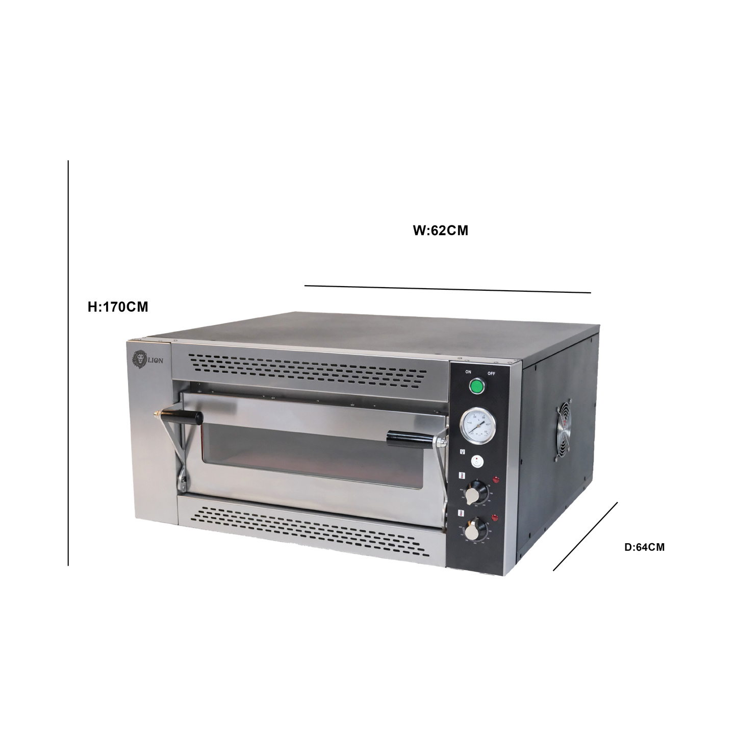 Elektrischer Pizzaofen (Einzeln) - 5 Bleche