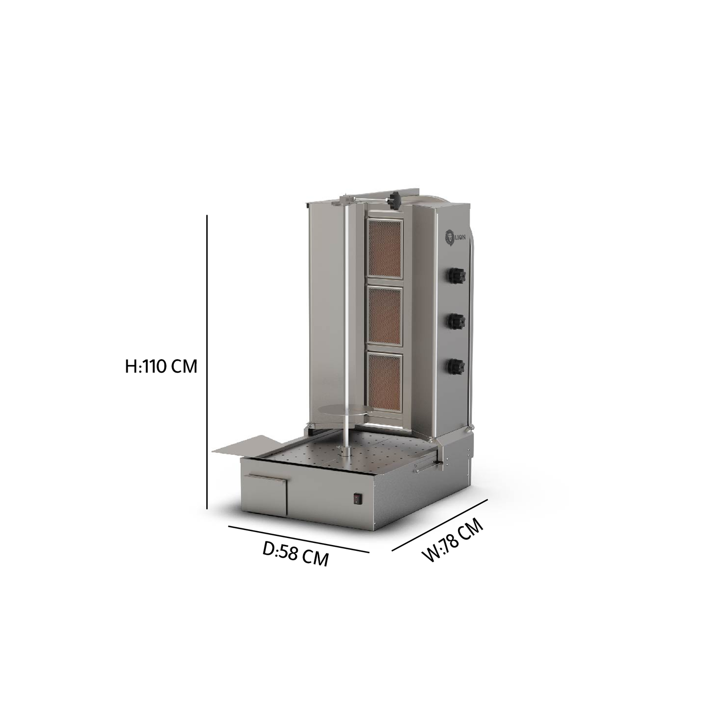 Shawarma Machine, Gas (10 Bottom Motor Arabian Type)