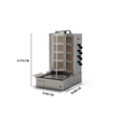 Shawarma Machine, Gas (3 Bottom Motor Arabian Type)