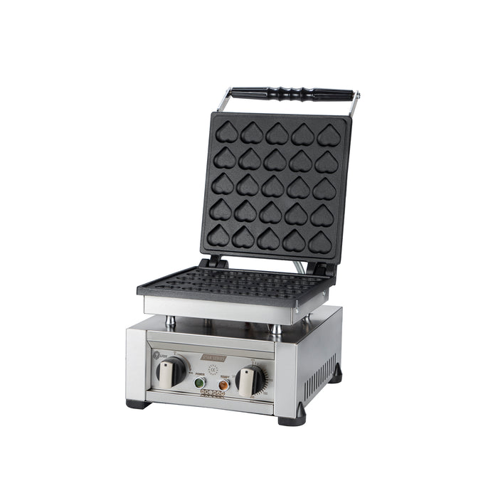 Star Serie Single Heart Bubble Model Waffle Maker with Lid