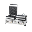 Star Serie Double Heart Bubble Model Waffle Maker with Lid