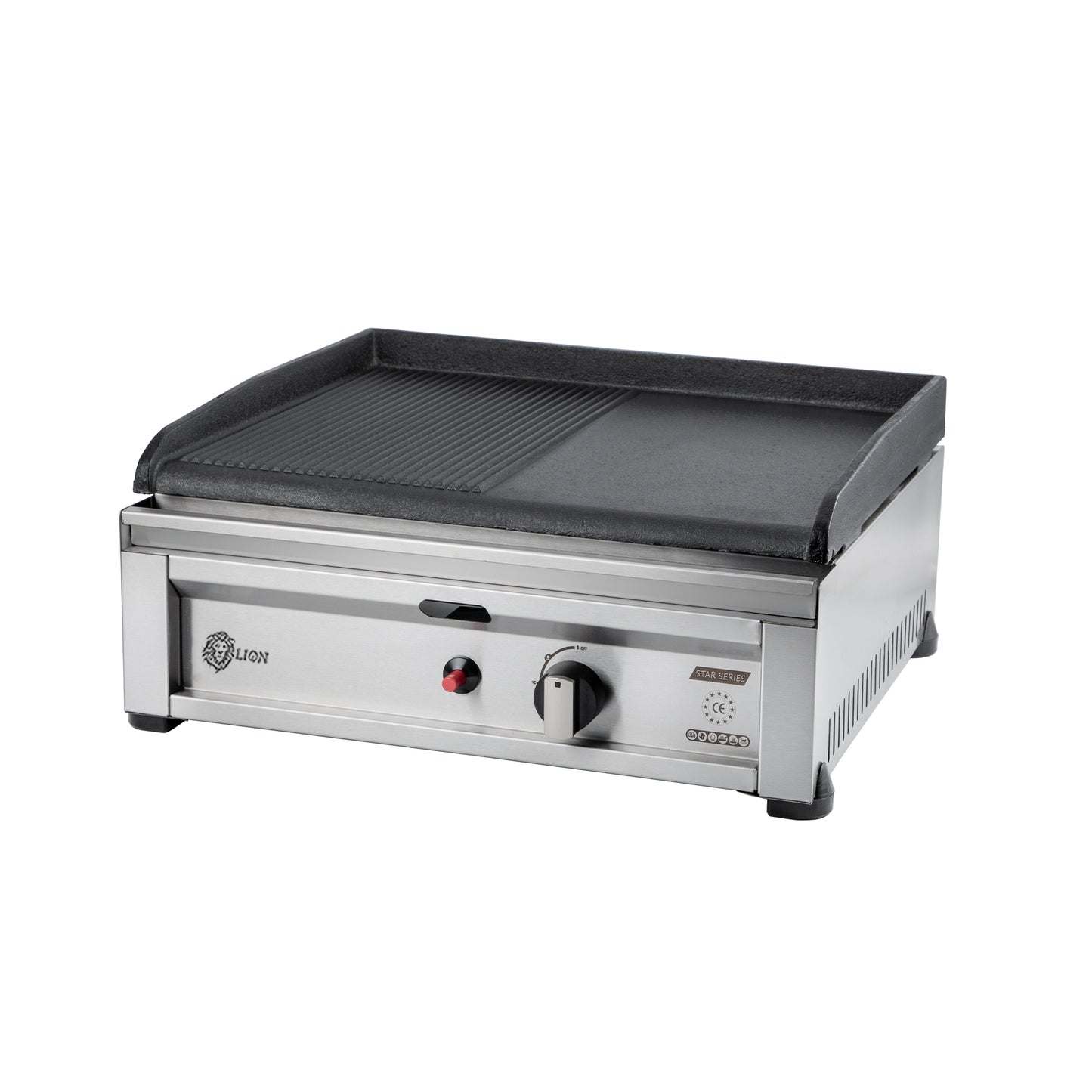 Star Serie 50 cm Half-Ribbed Casting Grill with Gas CE