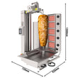 Gas Automatic Doner Kebab Grill - 5 Burner - up to 120kg - 13.3kW - Countertop - incl. 1 skewer & drip tray